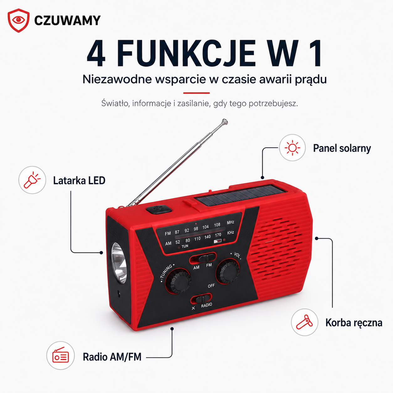 Funkcje Radia Czuwamy 4-w-1